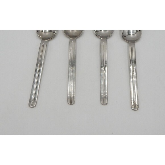 Retroneu INFINITE Stainless Dinner Soup Spoons 18/8 Korea Glossy Flatware S/4 (B - Picture 3 of 10
